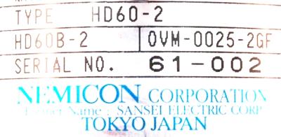 SANSEI HD60-2 label image