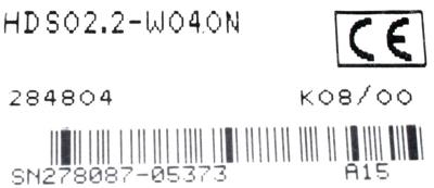 INDRAMAT HDS02.2-W040N label image