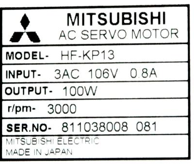 Mitsubishi HF-KP13 label image