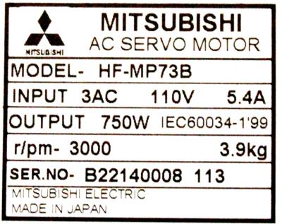 Mitsubishi HF-MP73B label image