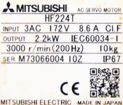 New Refurbished Exchange Repair  Mitsubishi Motors-AC Servo HF224T Precision Zone