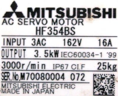 Mitsubishi HF354BS label image