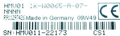 INDRAMAT HMV01.1R-W0065-A-07-NNNN label image