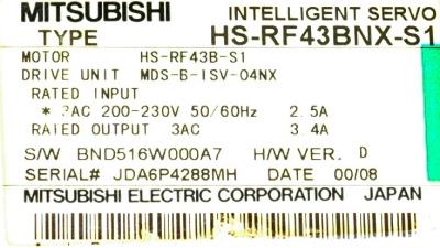 New Refurbished Exchange Repair  Mitsubishi Motors-AC Servo HS-RF43B-S1 Precision Zone