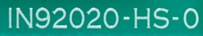 Hitachi Seiki IN92020-HS-0 label image