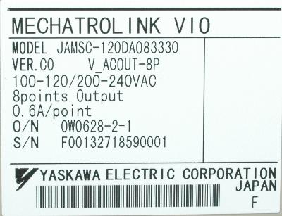 Yaskawa JAMSC-120DA083330 label image