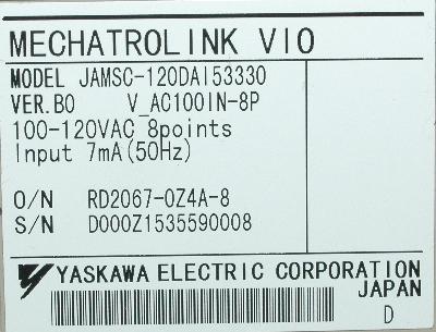 Yaskawa JAMSC-120DAI53330 label image