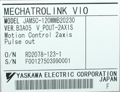 Yaskawa JAMSC-120MMB20230 label image