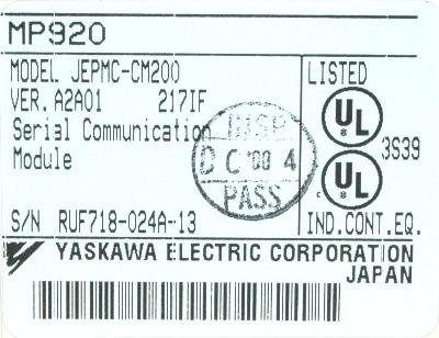 Yaskawa JEPMC-CM200 label image
