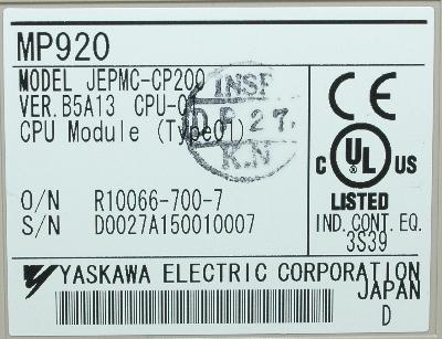 Yaskawa JEPMC-CP200 label image
