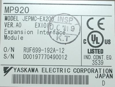 Yaskawa JEPMC-EX200 label image