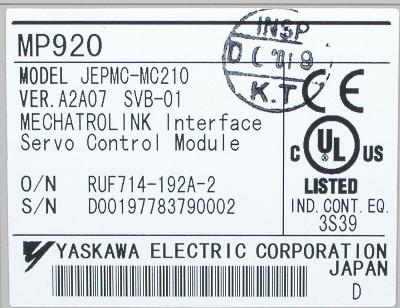 Yaskawa JEPMC-MC210 label image