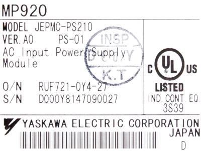 Yaskawa JEPMC-PS210 label image