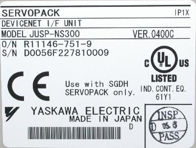 Yaskawa JUSP-NS300 label image