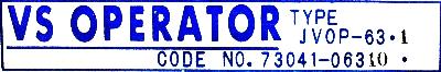 Yaskawa JVOP-63.1 label image