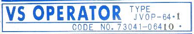 Yaskawa JVOP-64.1 label image