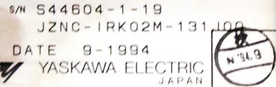 Yaskawa JZNC-IRK02M-131J00 label image