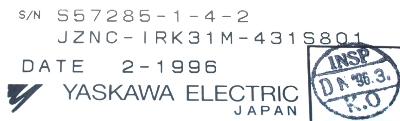 Yaskawa JZNC-IRK31M-431S801 label image