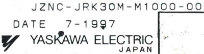 Yaskawa JZNC-JRK30M-M1000-00 label image