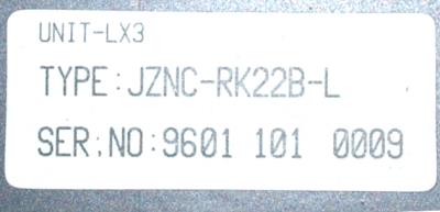 Yaskawa JZNC-RK22B-L label image