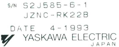 Yaskawa JZNC-RK22B label image