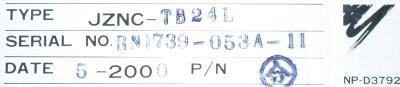 Yaskawa JZNC-TB24L label image
