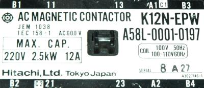 Hitachi, Ltd K12N-EPW-100V label image