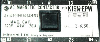 Hitachi, Ltd K15N-EPW-100V label image