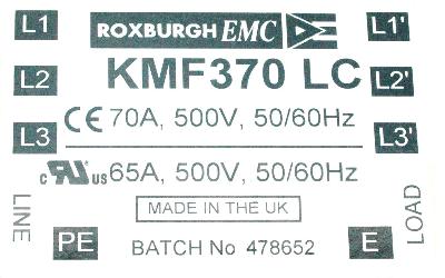 ROXBURGH KMF370 label image