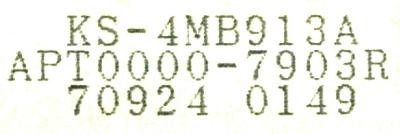 Mitsubishi KS-4MB913A label image
