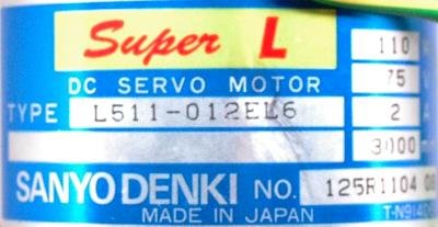 Sanyo Denki L511-012EL6 label image