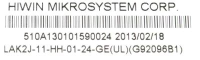 HIWIN LAK2J-11-HH-01-24-GE label image