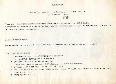 New Refurbished Exchange Repair  Okuma Manuals LC20-PARTS-BOOK Precision Zone