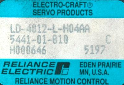 New Refurbished Exchange Repair  Allen-Bradley Motors-AC Servo LD-4012-L-H04AA Precision Zone
