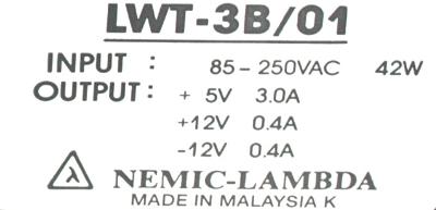 Nemic Lambda LWT-3B-01 label image