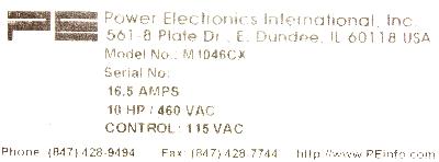 Power Electronics M1046CX label image
