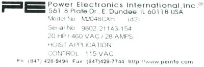 Power Electronics M2046CXH label image