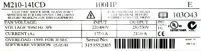 Control Techniques M210-14ICD label image