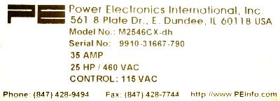 Power Electronics M2546CX label image