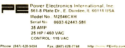 Power Electronics M2546CXH label image