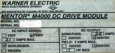 New Refurbished Exchange Repair  Warner Electric Inverter-General Purpose M4415-000205 Precision Zone