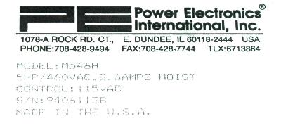 Power Electronics M546H label image