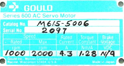 Gould M615-5006 label image