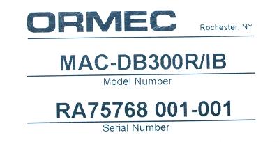 New Refurbished Exchange Repair  Ormec Motors-AC Servo MAC-DB300R-IB Precision Zone