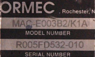 Ormec MAC-E003B2-K1A label image