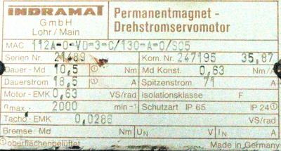 INDRAMAT MAC112A-0-VD-3-C-130-A-0-S05 label image