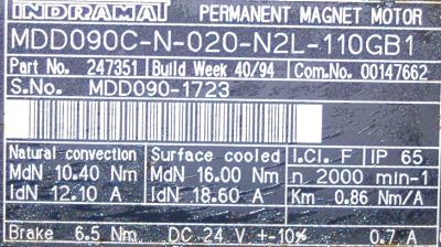 INDRAMAT MDD090C-N-020-N2L-110GB1 label image