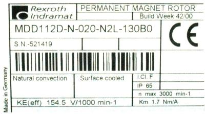 INDRAMAT MDD112D-N-020-N2L-130PB0 label image