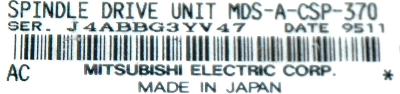 Mitsubishi MDS-A-CSP-370 label image