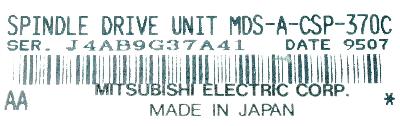 Mitsubishi MDS-A-CSP-370C label image